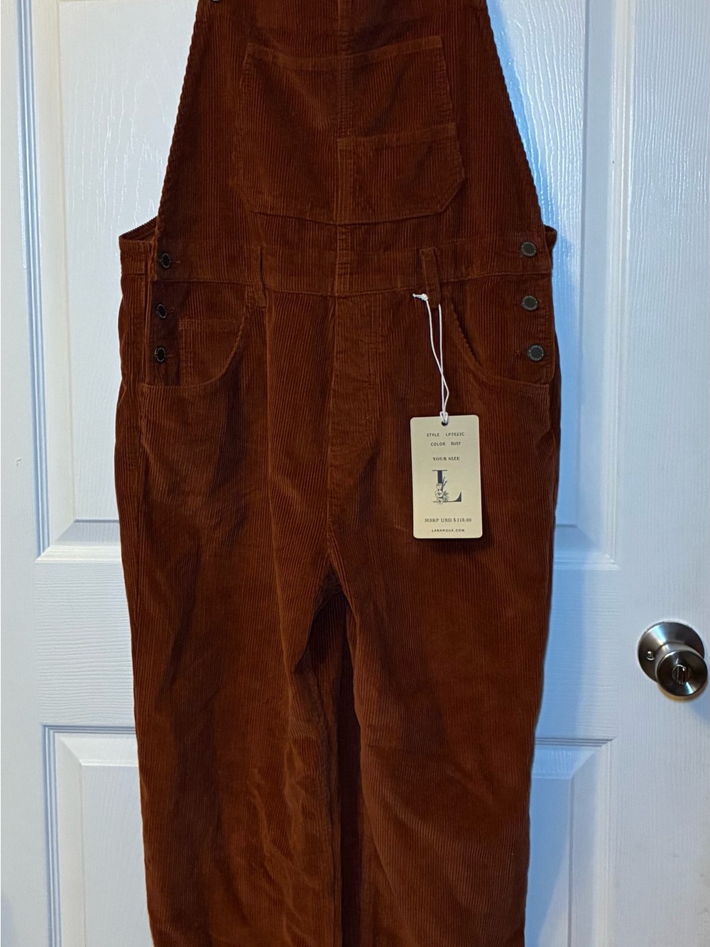 Lana Roux L
Womens Relaxed Fit Corduroy/Jean Oversize Boyfriend Denim Overalls